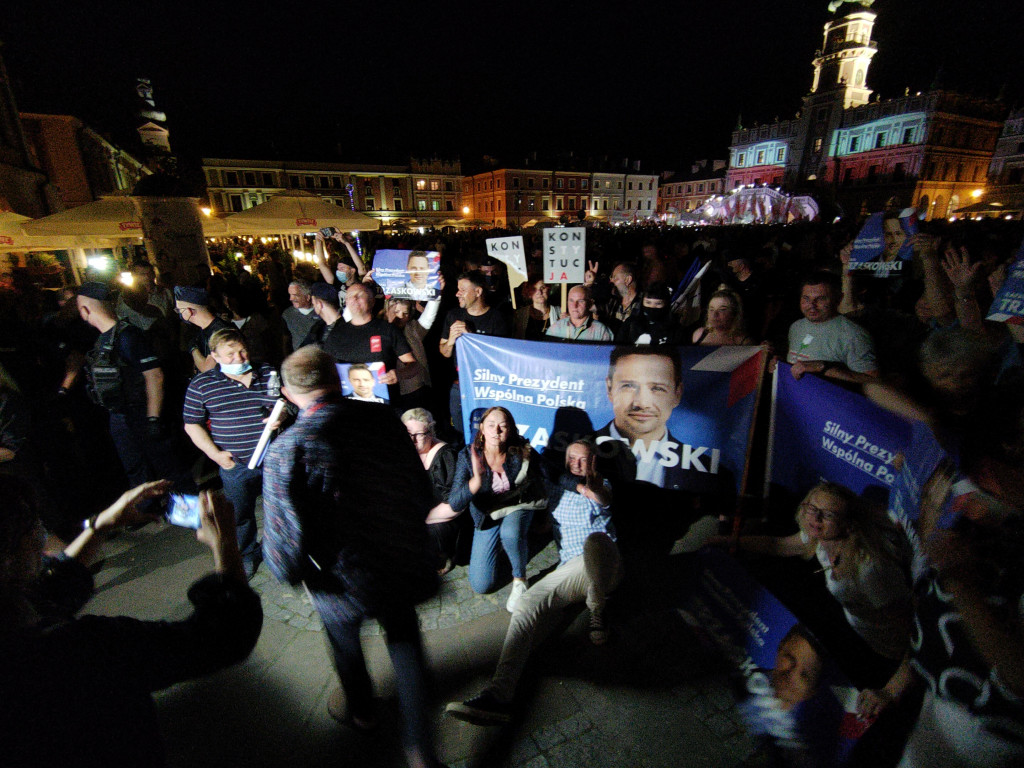 Burzliwy koniec kampanii w Zamościu! Andrzej Duda! Rafał Trzaskowski!