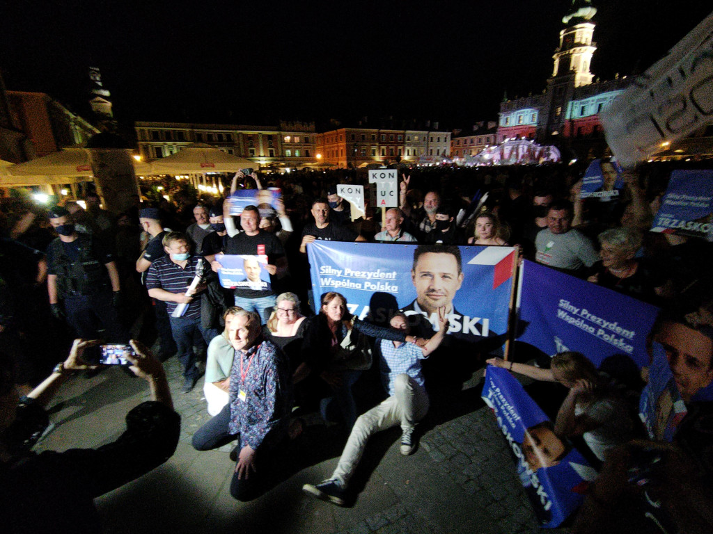 Burzliwy koniec kampanii w Zamościu! Andrzej Duda! Rafał Trzaskowski!