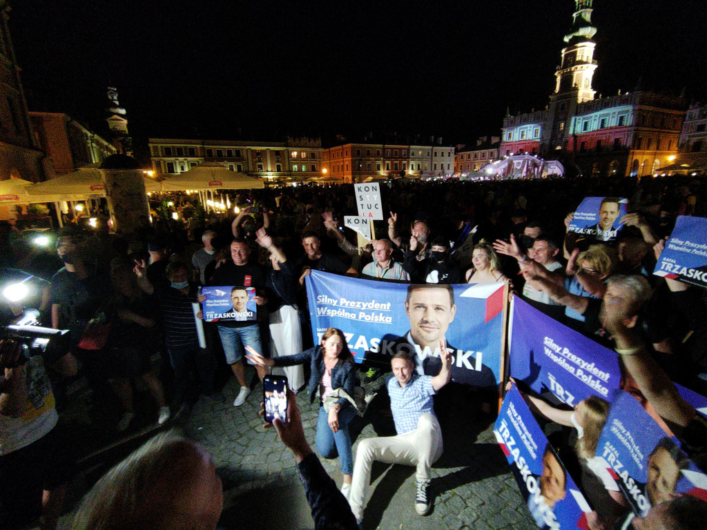 Burzliwy koniec kampanii w Zamościu! Andrzej Duda! Rafał Trzaskowski!