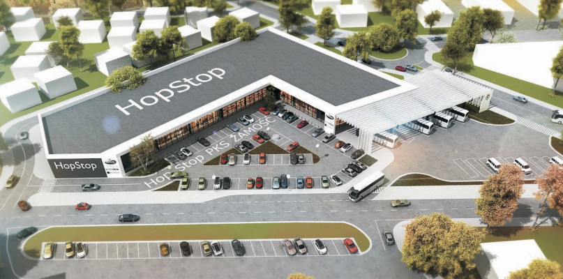 Hop Stop przy ulicy Hrubieszowskiej - wizualizacja