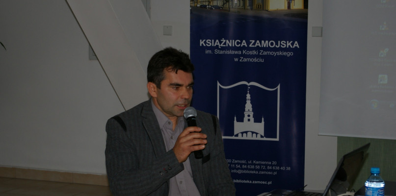 Krzysztof Czarnota podczas Zamojskiej Biesiady Literackiej, fot. MLC