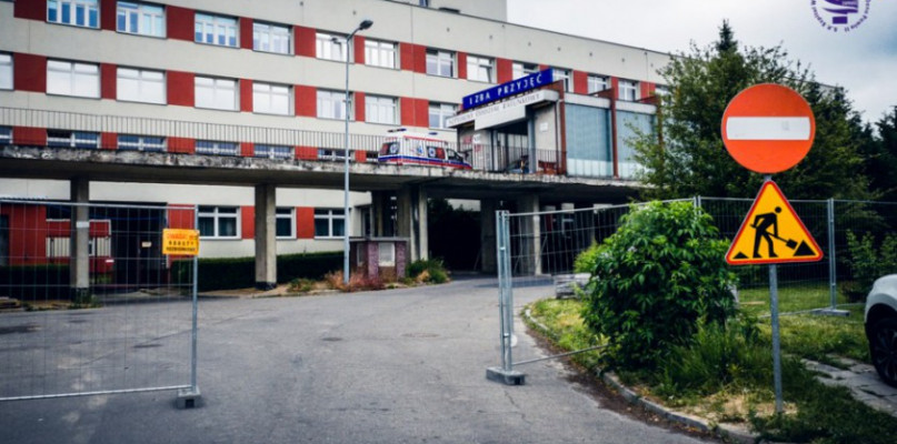 Remont estakady podjazdu do Szpitalnego Oddziału Ratunkowego; fot. Archiwum SPSW im. Papieża Jana Pawła II