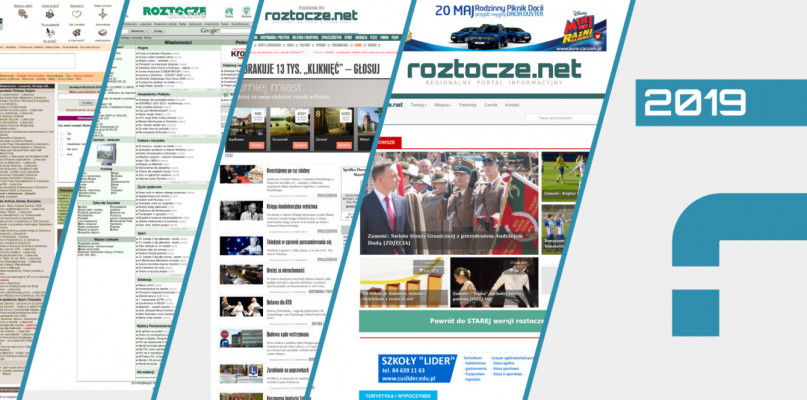 zmiany strony przez ostatnich 19 lat