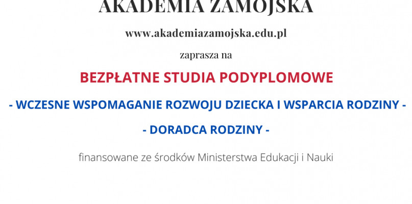Bezpłatne studia podyplomowe na Akademii Zamojskiej