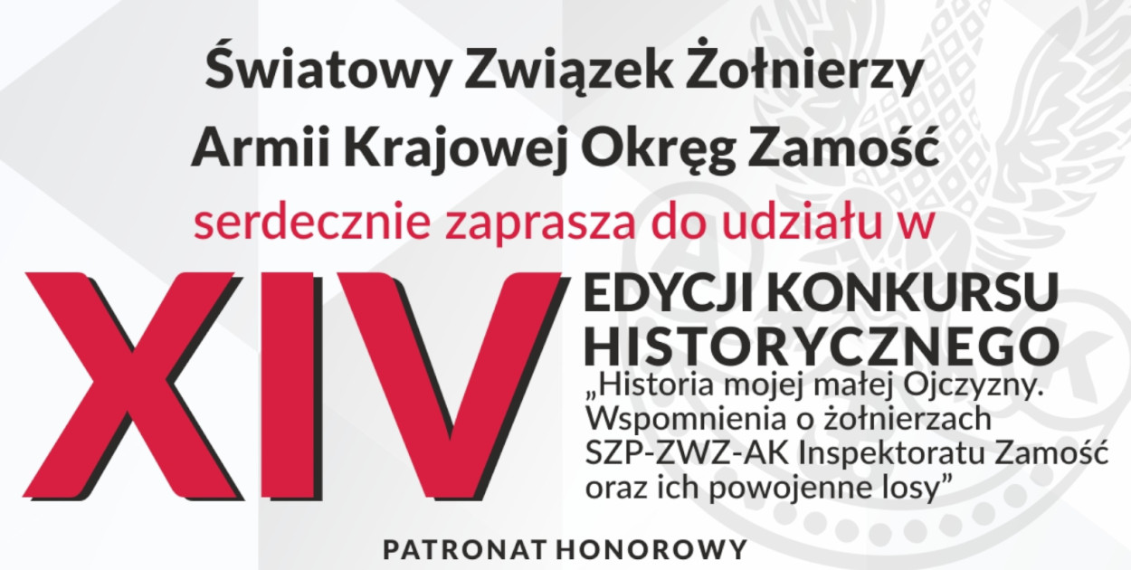 XIV Edycja Konkursu Historycznego "Historia mojej małej Ojczyzny...