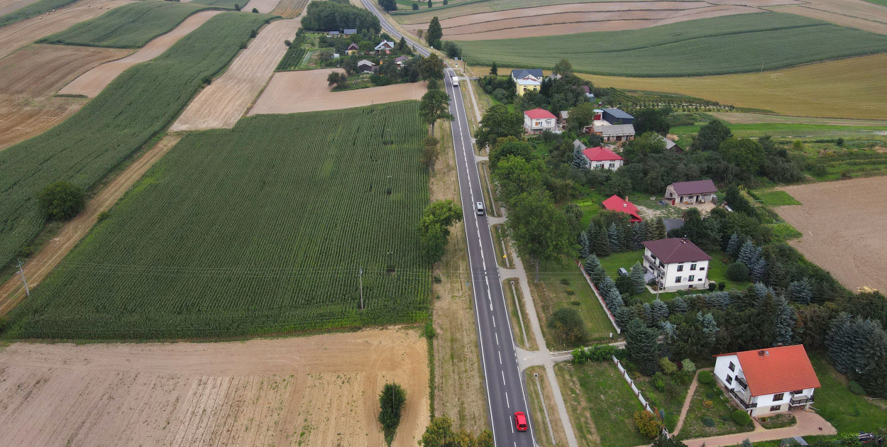 fot. DK17 na odcinku Zamość - Tomaszów Lubelski