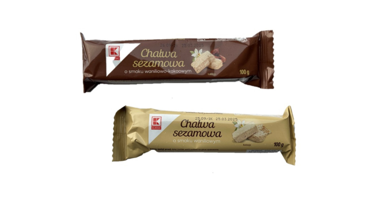 Wycofanie produktu ze sprzedaży: K-Classic Chałwa sezamowa o smaku waniliowym...