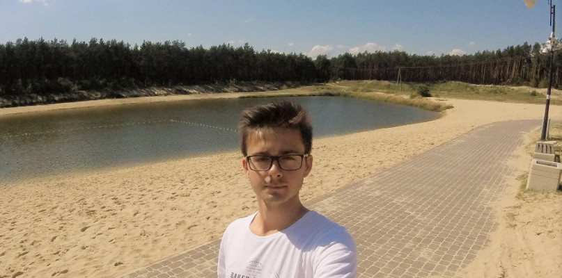 Damian Koss podczas jednej z rowerowych wycieczek po Roztoczu, foto: archiwum prywatne