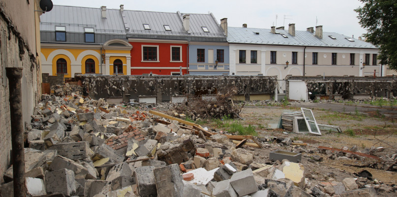 Zamość. Zielony Rynek wyburzenia. Czerwiec 2017. Fot. R. Moteka
