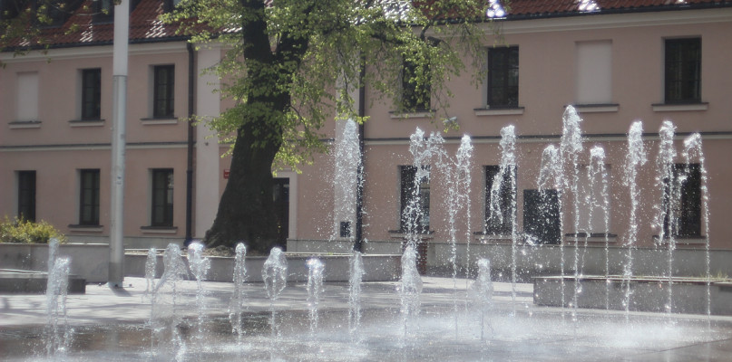 Fontanna na Rynku Wodnym w Zamościu. Fot. R.Moteka