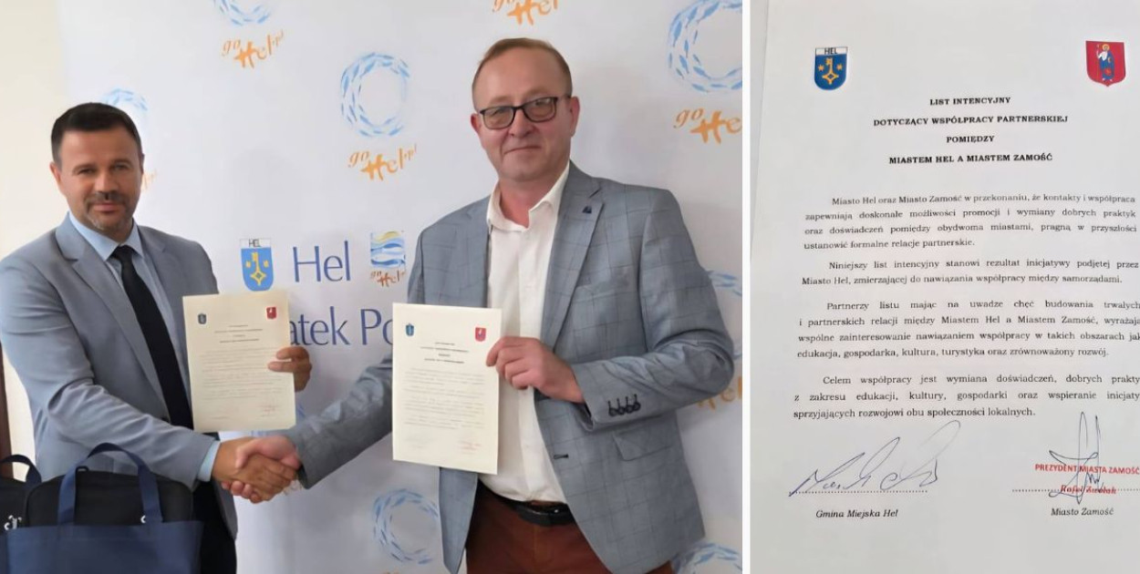 Nowe partnerstwo miast: Zamość i Hel podejmują wspólne działania