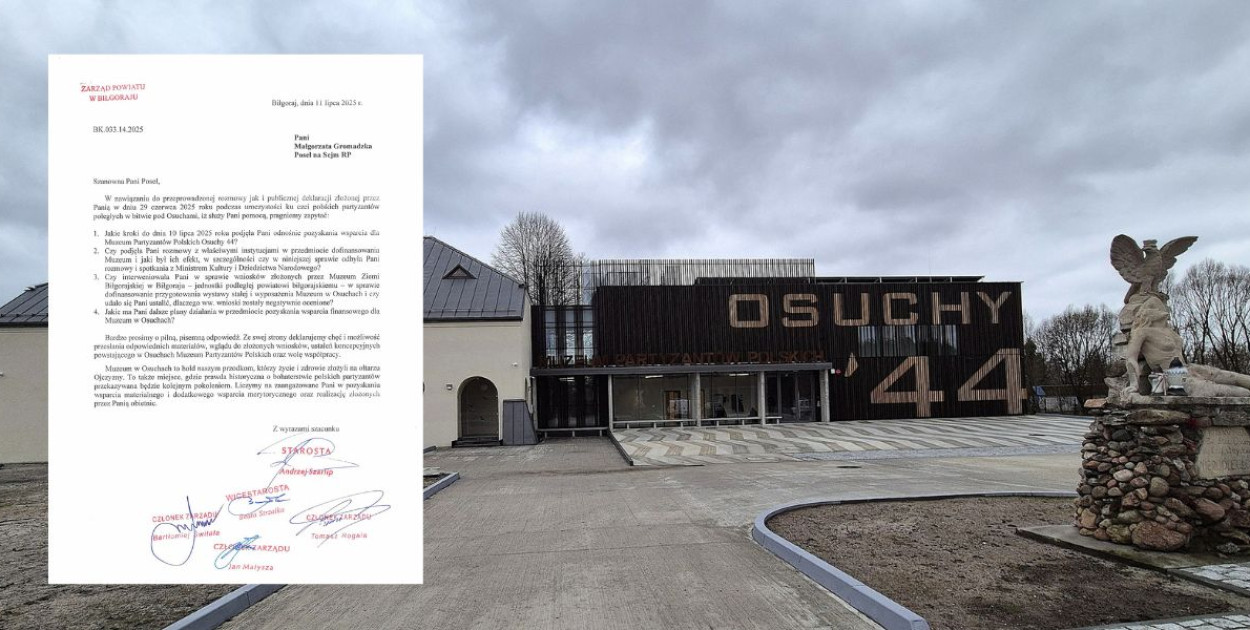 Powiat czeka na reakcję Pani Poseł w sprawie Muzeum Partyzantów w Osuchach