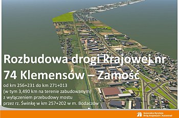 Rozbudowa drogi krajowej nr 74 na odcinku Klemensów-Zamość-3924