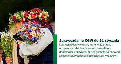 Pamiętajcie! Sprawozdanie KGW do końca stycznia-361636