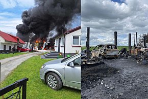 Wielki pożar warsztatu. Rodzina z dziećmi bez środków do życia-364067