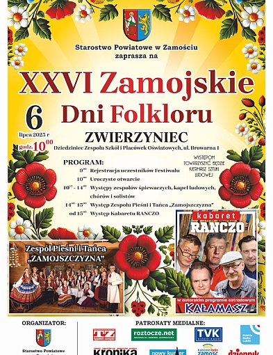 Zamojskie Dni Folkloru powracają! Już po raz 26. w Zwierzyńcu-364711