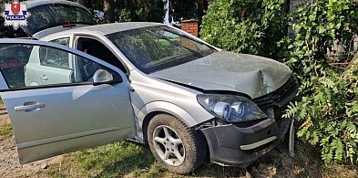 Gmina Miączyn. Jechał na zakazie i uderzył w płot-365221