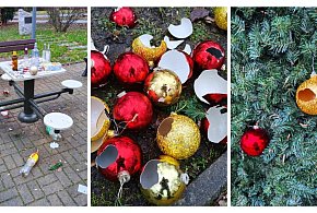 Świąteczna dekoracja zniszczona przez wandali-368514