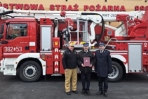 Strażak Bogdan Wilgos zakończył służbę w zamojskiej komendzie