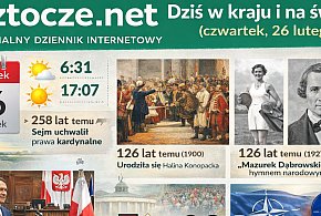 Dziś w kraju i na świecie (czwartek, 26 lutego)