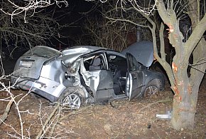 Pił i wsiadł za kierownicę. 35-latek rozbił auto o drzewo