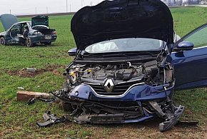 Groźny wypadek pod Łaszczowem. Dwie osoby w szpitalu