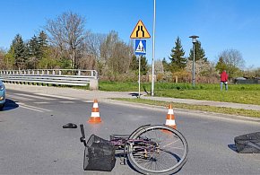 Zamość: potrącenie rowerzystki na przejeździe, 64-latka ranna
