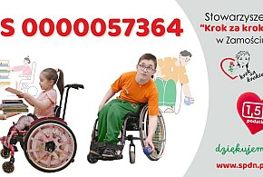 Ostatnia szansa: przekaż 1,5% dla „Krok za krokiem” w Zamościu