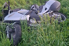 Krasnystaw. Motocyklista wypadł z drogi. 41-latek w szpitalu