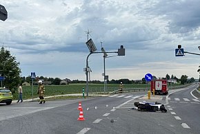 Wypadek na DK17. 40-latka po alkoholu staranowała motorower