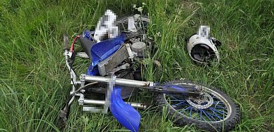 Tarnogród – Różaniec. Wypadek z udziałem nieletniego motocyklisty