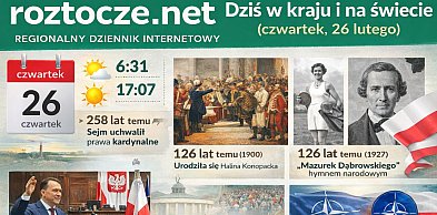 Dziś w kraju i na świecie (czwartek, 26 lutego)