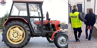 Pijany traktorzysta z siekierą zatrzymany. Miał dożywotni zakaz