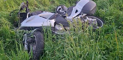 Krasnystaw. Motocyklista wypadł z drogi. 41-latek w szpitalu
