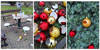 Świąteczna dekoracja zniszczona przez wandali-368514