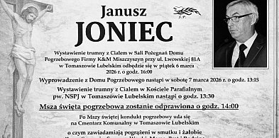 Tomasovia w żałobie – zmarł Janusz Joniec