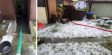 Nawałnica i gradobicie nad Narolem. Zalane piwnice i ogromne straty