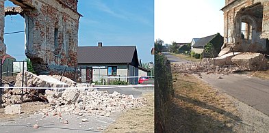 Runęła ściana synagogi w Łaszczowie. O krok od tragedii