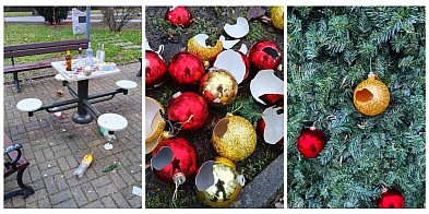 Świąteczna dekoracja zniszczona przez wandali-368514