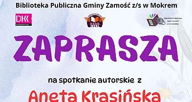 Spotkanie autorskie z Anetą Krasińską w Bibliotece Publicznej Gminy Zamość-368289