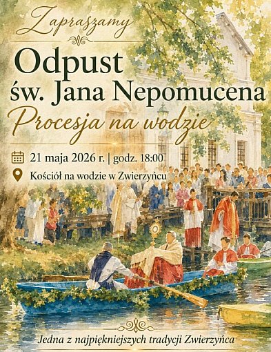 Procesja na wodzie w Zwierzyńcu