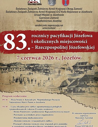 83. rocznica pacyfikacji Józefowa i Rzeczpospolitej Józefowskiej