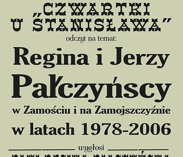 „Czwartki u Stanisława” – spotkanie o Reginie i Jerzym Pałczyńskich-367541