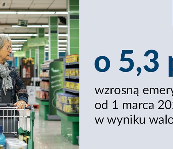 Emerytury i renty w górę o ponad 5 procent