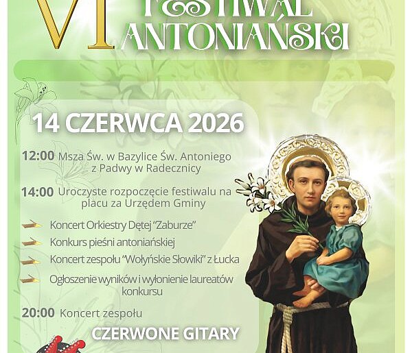 VI Festiwal Antoniański w Radecznicy. Czerwone Gitary gościem spotkania