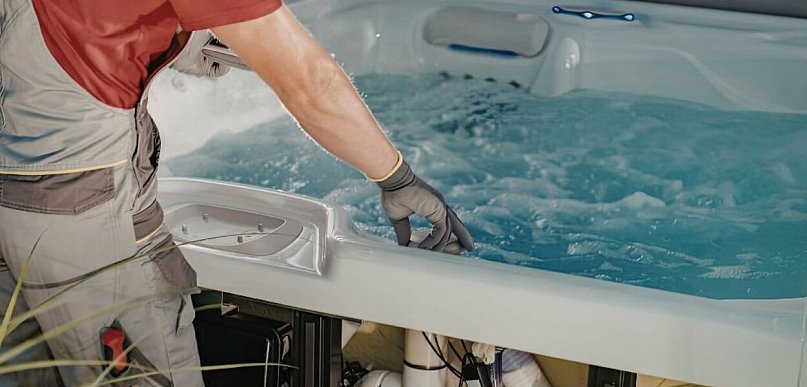 Instalacja hydromasażu w wannie ogrodowej SPA