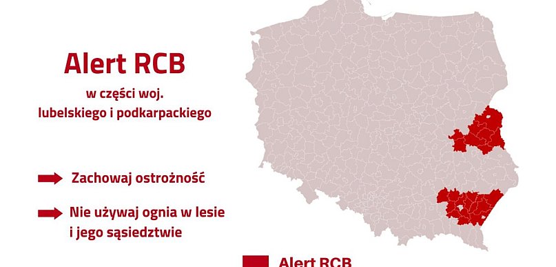 RCB: wysokie zagrożenie pożarowe w lasach na wschodzie Polski