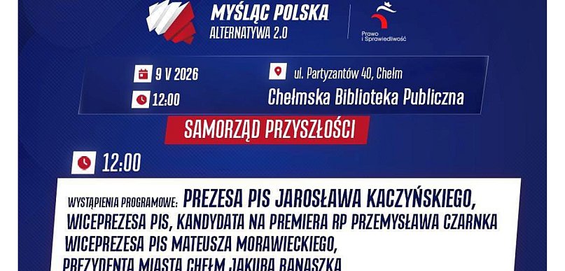 Kaczyński, Morawiecki i Czarnek pojawią się w Chełmie