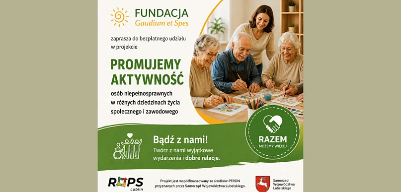 Bezpłatny projekt dla osób z niepełnosprawnościami. Trwa nabór