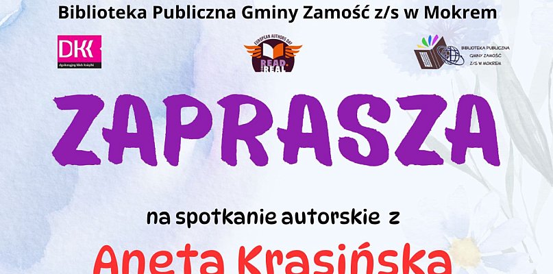 Spotkanie autorskie z Anetą Krasińską w Bibliotece Publicznej Gminy Zamość - 368289
